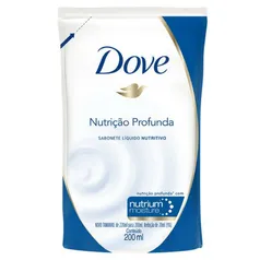 [4,75 Levando 6unid] Refil Sabonete Líquido Corporal Dove Nutrição Profunda com 200ml