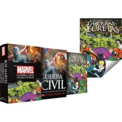 Box Marvel: Guerra Civil e Guerras Secretas (Edição Slim) + Pôster - R$15,30