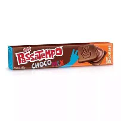 [Compre 5] Biscoito Chocolate Recheio Chocolate Passatempo Choco Mix Nestlé 130g com outros sabores na descrição