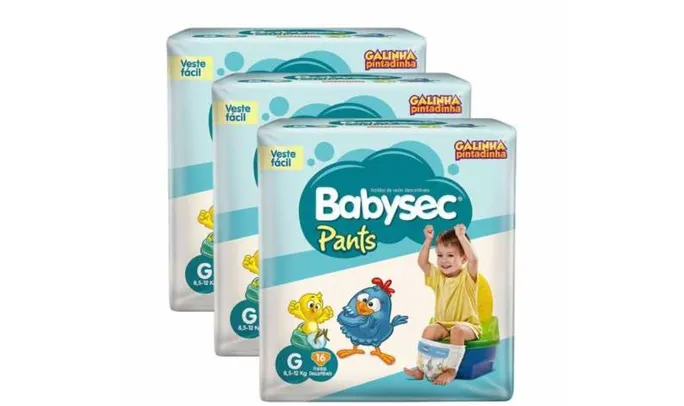 Fralda Babysec Pants G 48 Unidades