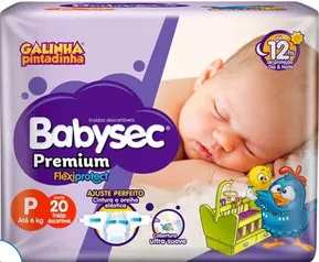 [leve 3 pague 2] Fralda Babysec Premium Galinha Pintadinha - Tam. P até 6kg 20 Unidades