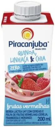 (Prime) Bebida Láctea Quinoa Linhaça E Chia Sabor Frutas Vermelhas Zero Açúcar Piracanjuba 200Ml