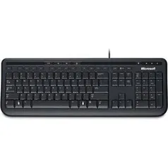 Teclado c/ Fio ( Wired ) Preto USB 600 - Microsoft por R$ 50