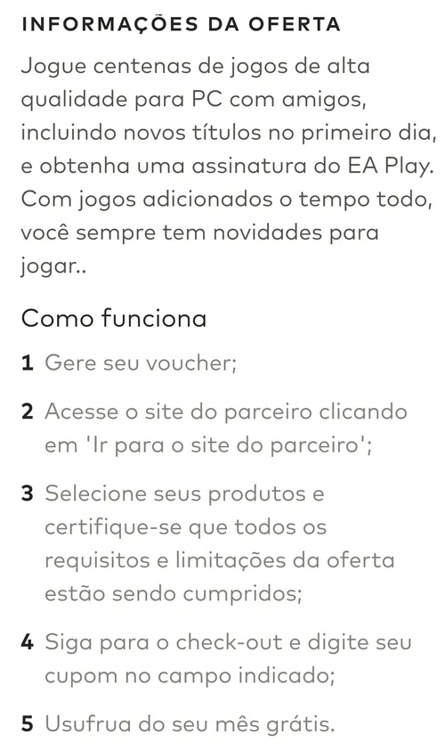 Imagem na descrição da promoção