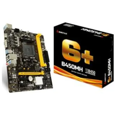 Biostar B450MH (AM4 - DDR4 3200 O.C) | R$ 500