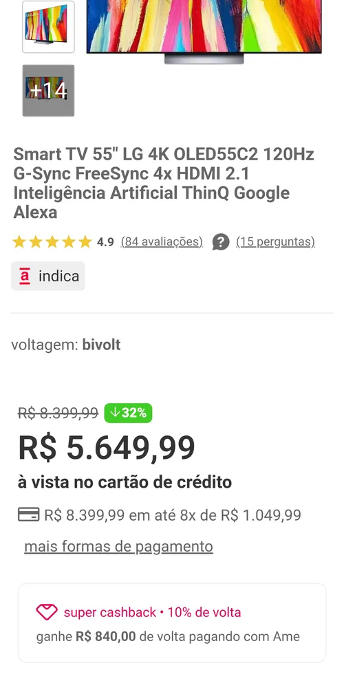 Imagen na descrição da promoção