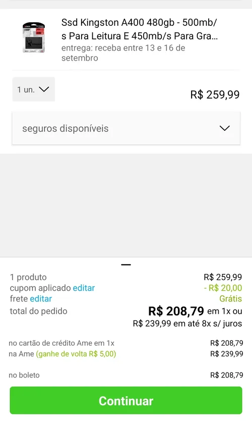 Imagem na descrição da promoção