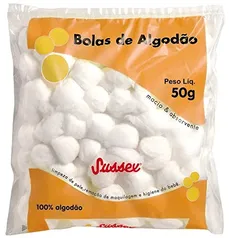 (R$ 3,32 +por-) Algodão Hidrófilo Branco Em Bola 50g Sussex