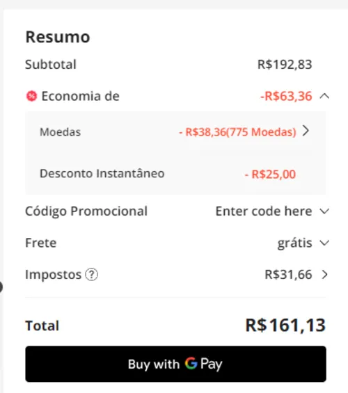 Imagem na descrição da promoção