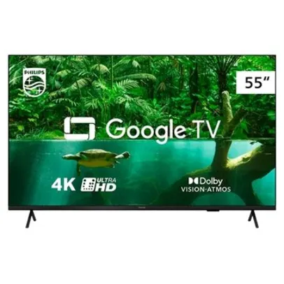 Smart TV LED 55 Philips 4K UHD com Wi-Fi, com 2 USB, 3 HDMI, 60 Hz