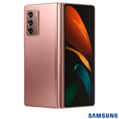 Samsung Galaxy Z Fold2 Mystic Bronze, Tela Dobrável 7.6´ + 6.2´, 5G, 256GB, Câmera Tripla 12MP+12MP+12MP - SM-F91