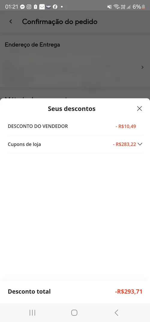 Imagem na descrição da promoção