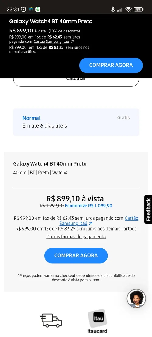 Imagem na descrição da promoção