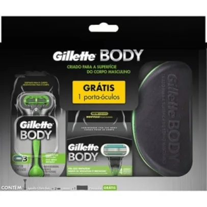 Saindo por R$ 20: Aparelho para o Corpo Gillette Body com Cartuchos Gillette Body 2 Unidades + Porta Óculos de Sol por R$ 20 | Pelando