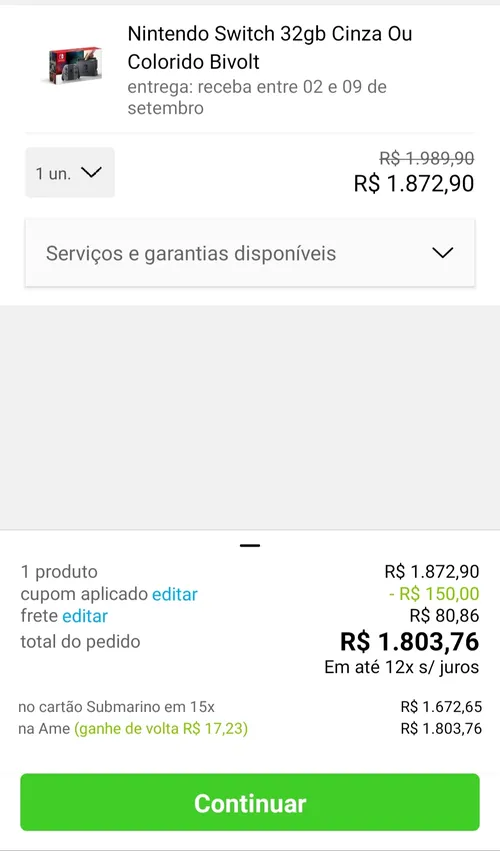 Imagem na descrição da promoção