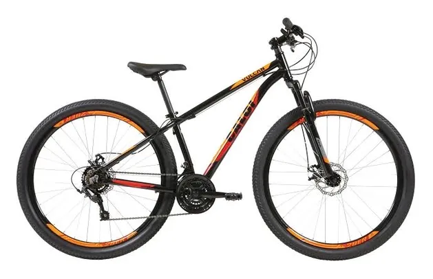 Bicicleta Aro 29 Caloi 21 Marchas Vulcan Tam 17 Câmbio Sunrun Preta