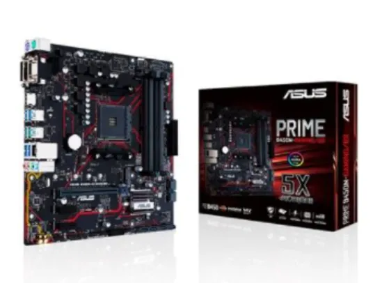 Placa-Mãe Asus Prime B450M Gaming/BR, AMD AM4, mATX, DDR4