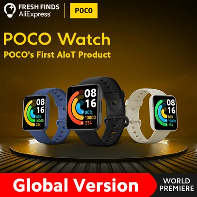 [World Premiere] Smartwach Global Version POCO Watch 1.6'' AMOLED Display 14 Days Battery GPS Always on Watch Face Blood Oxygen Smartwatch| | 