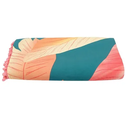 [Ame R$ 29,99/ SC R$ 8,99] Canga Toalha Retangular 100x140cm Brisa- Tarde de Verão - Casa e Conforto