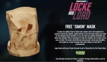 [PAYDAY 2 DLC GRATIS] Locke and Load Mask (SITE LENTO)