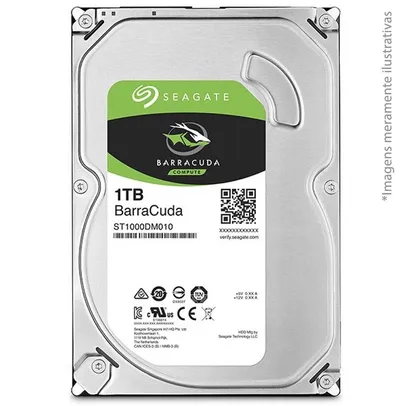 HD Interno Seagate sata 3,5' BarraCuda 1TB 7200RPM 64MB Cache sata 6Gb/s | R$135