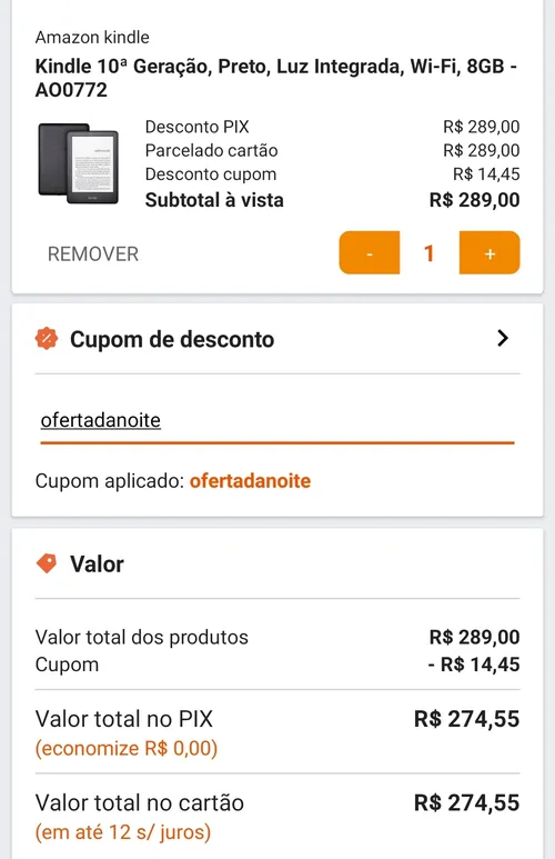 Imagem na descrição da promoção