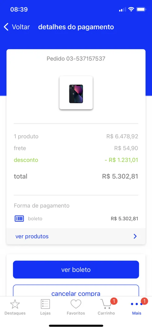 Imagem na descrição da promoção