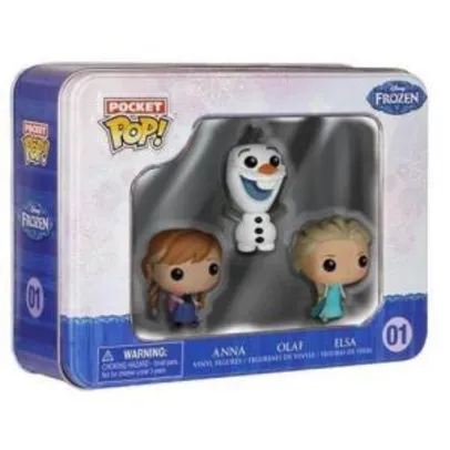 Frozen - Kit Pocket Mini Boneco Pop Tins Funko | R$ 99