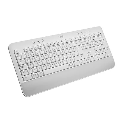 Teclado Sem Fio Logitech Signature K650 - Conexão Bluetooth ou Receptor USB Logi Bolt e Layout US INTL- Branco