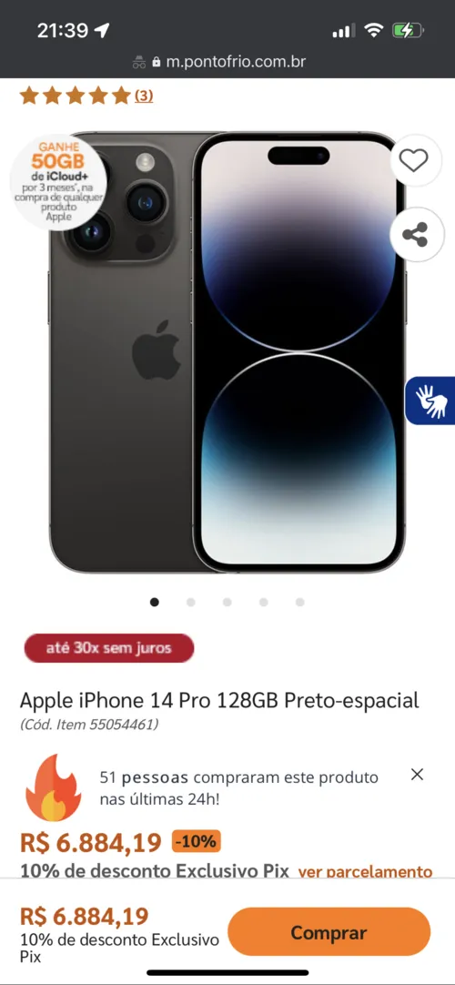 Imagem na descrição da promoção