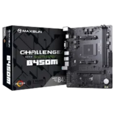 Placa Mãe MAXSUN B450M MS-Challenger, Chipset B450, AMD AM4, mATX, DDR4