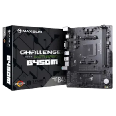 Placa Mãe MAXSUN B450M MS-Challenger, Chipset B450, AMD AM4, mATX, DDR4