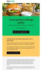 [Selecionados] 1 Entrega Grátis | Uber Eats