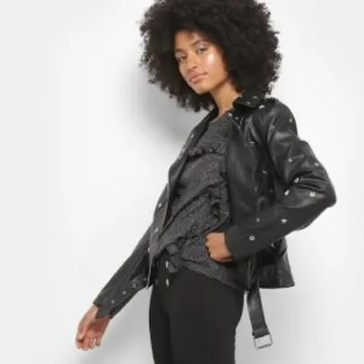 Jaqueta biker feminina stars 88%