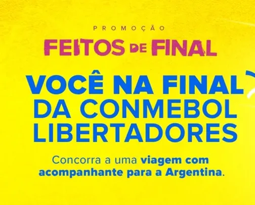 Você na Final da Libertadores da América - Concorra a uma Viagem