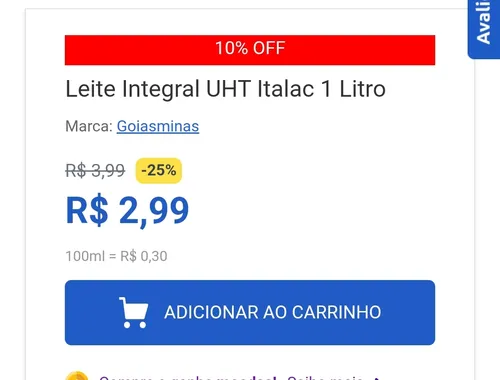 Imagem na descrição da promoção