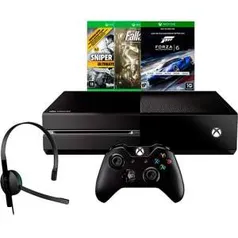 [SUBMARINO] Console Xbox One 500GB + 3 Jogos + Headset com Fio + Controle Wireless R$ 1.529,90