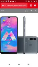 [1x CC] Smartphone Samsung Galaxy M30 64GB Dual Chip Android 8.1 Tela 6.4" Octa-Core 4G Câmera 13MP +5MP+5MP - Preto (AME 1076)