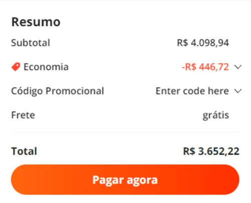 Imagem na descrição da promoção