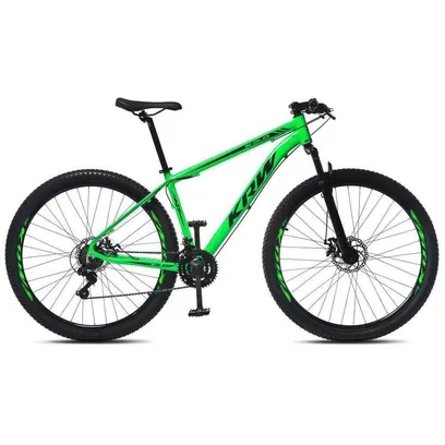 Foto do produto Bicicleta Aro 29 KRW Alumínio 24 Vel Freio A Disco X32 - Verde/Preto