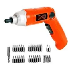 [Walmart] Parafusadeira Black & Decker com kit de 25 bits - 9036 - 3,6V 200 rpm - R$90