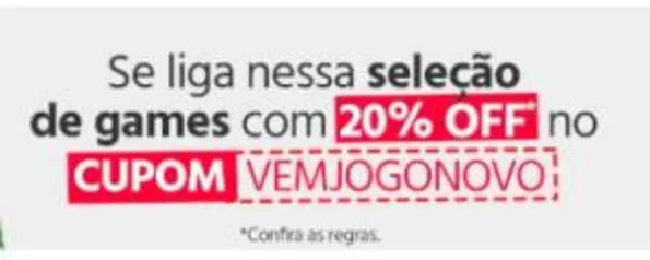 20% OFF em uma Seleção de Games na Submarino