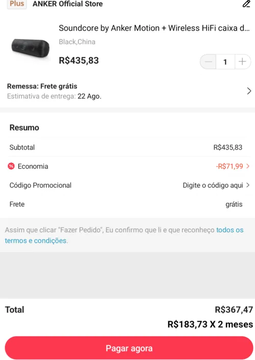 Imagem na descrição da promoção