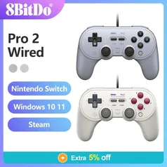 8BitDo SN30 Pro Wireless Bluetooth Gaming controle, Nintendo Switch, PC,Windows 10, 11, Steam Deck, Android, Mac OS