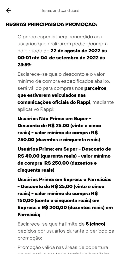 Imagem na descrição da promoção