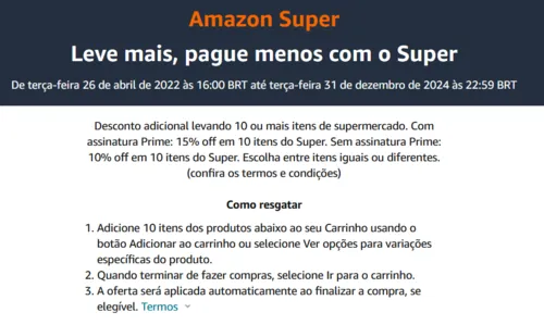 Imagem na descrição da promoção