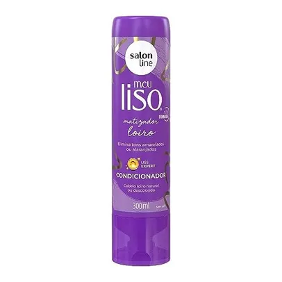 Salon Line, Condicionador, Meu Liso, Matizador Loiro, Vegano - Cabelos Lisos Naturais, Alisados ou Relaxados, 300 ml