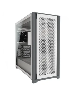 Gabinete Gamer Corsair 5000D AirFlow, Mid Tower, Vidro Temperado, ATX, White, Sem Fonte, Com 2 Fans