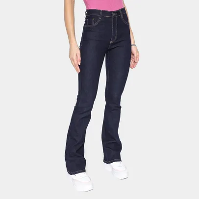 Calça Jeans Boot Cut Sawary Lisa Cintura Alta Feminina - Tamanho: 36 ao 48