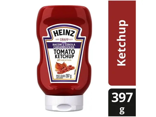 [C. OURO/Leve 3, pague 2] Ketchup Bacon & Cebola Caramelizada Heinz 397g | R$5